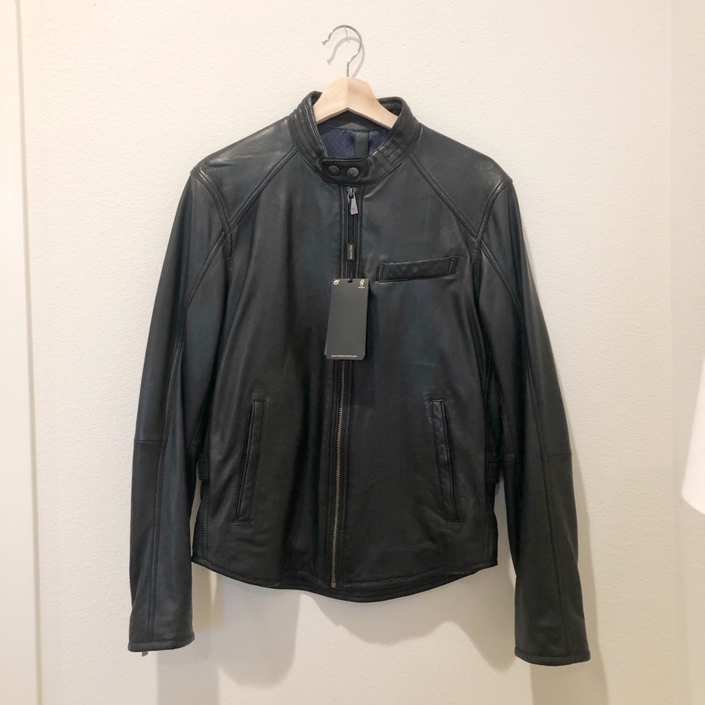 Massimo Dutti men’s leather jacket